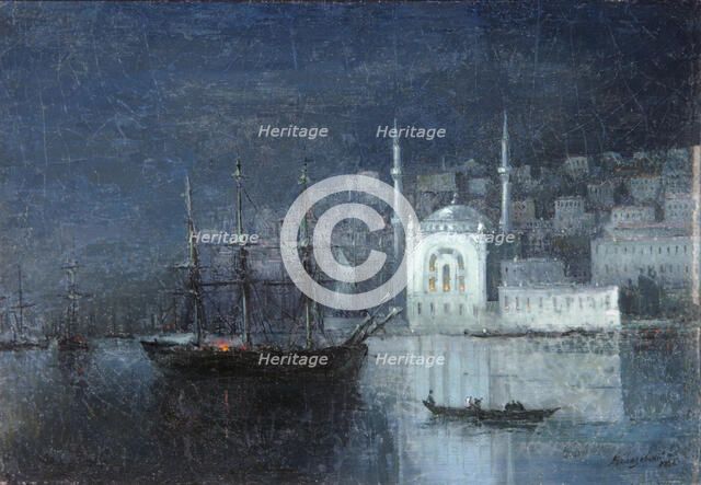 Constantinople by night, 1886. Artist: Aivazovsky, Ivan Konstantinovich (1817-1900)