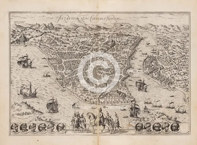 Constantinople. From Civitates orbis terrarum, 1572. Creator: Braun, Georg (1541-1622).