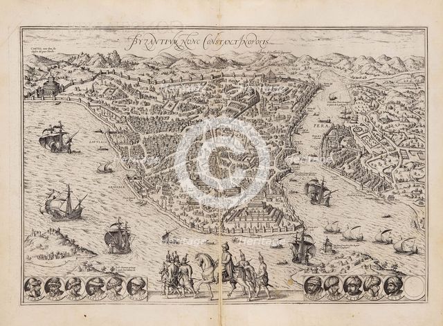 Constantinople. From Civitates orbis terrarum, 1572. Creator: Braun, Georg (1541-1622).