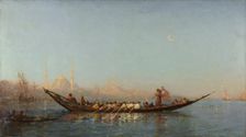 Constantinople, le caïque de la sultane, between 1880 and 1890. Creator: Felix Francois Georges Philibert Ziem