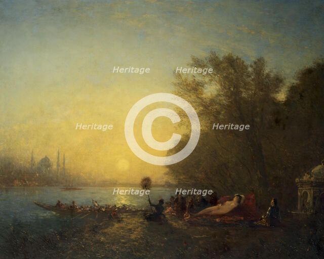 Constantinople, le repos de la sultane. Creator: Felix Francois Georges Philibert Ziem.