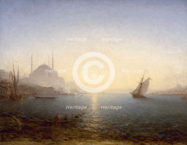 Constantinople, Sainte-Sophie au soleil levant, between 1870 and 1890. Creator: Felix Francois Georges Philibert Ziem.