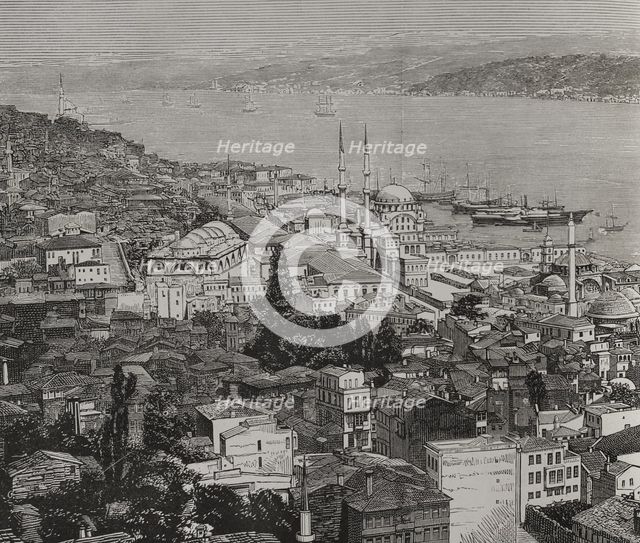 Constantinople - panoramic view, Turkey, 1878. Creator: Unknown.