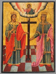 Constantine and Helena (icon), 1812-1818. Creator: Unknown