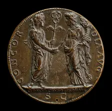 Constantine and the Church [reverse], c. 1468. Creator: Cristoforo di Geremia