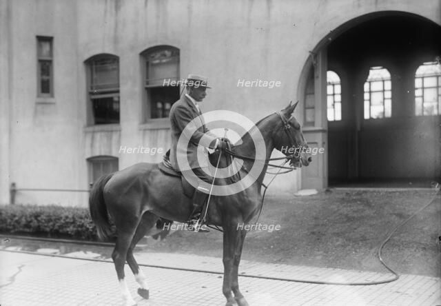 Constantine Brun, Ambassador From Denmark - Riding At Fort Myer, 1916. Creator: Harris & Ewing.