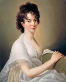 Constanze Mozart née Weber (1763–1842), W.A. Mozart's wife, 1802. Artist: Hansen, Hans (1769-1828)