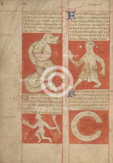 Constellation; Astronomical and Medical Miscellany, late 14th century, shortly after 1386. Creator: Unknown.