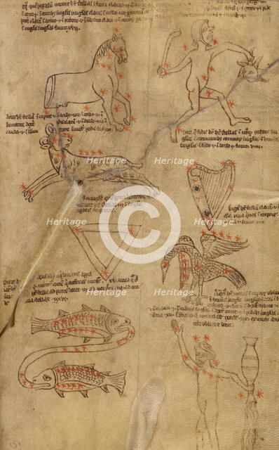 Constellation Diagrams, early 13th century. Creator: Unknown.