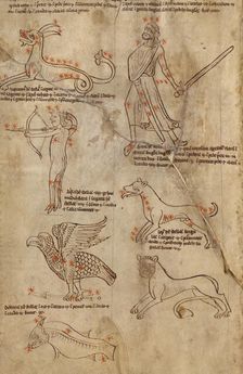 Constellation Diagrams, early 13th century. Creator: Unknown
