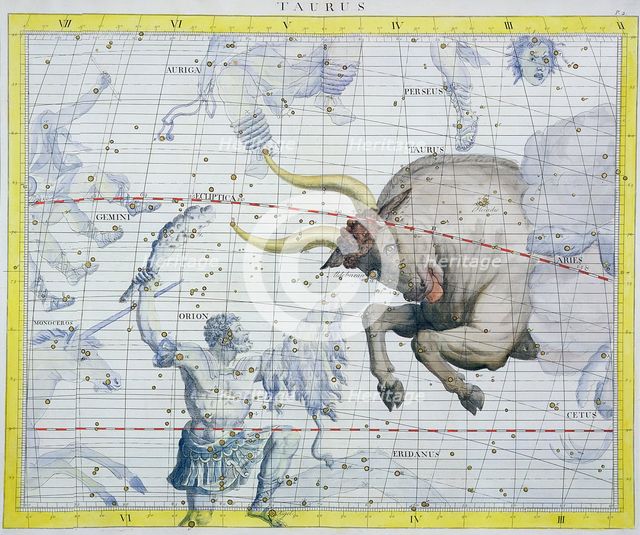 Constellation of Taurus, 1729. Creator: Unknown.