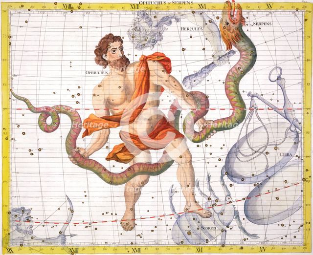 Constellation of Ophiucus, 1729. Creator: Unknown.