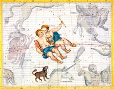 Constellations of Gemini and Canis Minor, 1729. Creator: Unknown