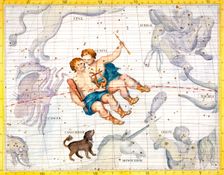 Constellations of Gemini and Canis Minor, 1729. Creator: Unknown