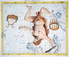 Constellations of Hercules, Corona and Lyra, 1729. Creator: Unknown