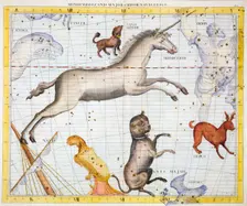 Constellations of Monoceros, Canis Major and Canis Minor, 1729. Creator: Unknown