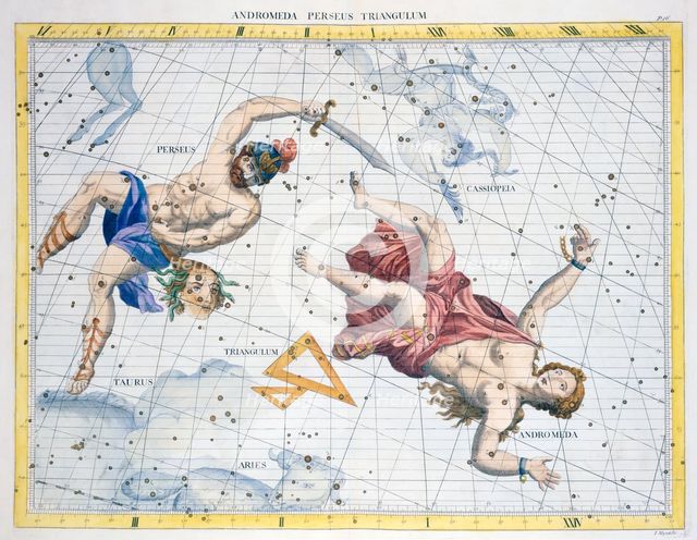Constellations of Perseus and Andromeda, 1729. Creator: Unknown.