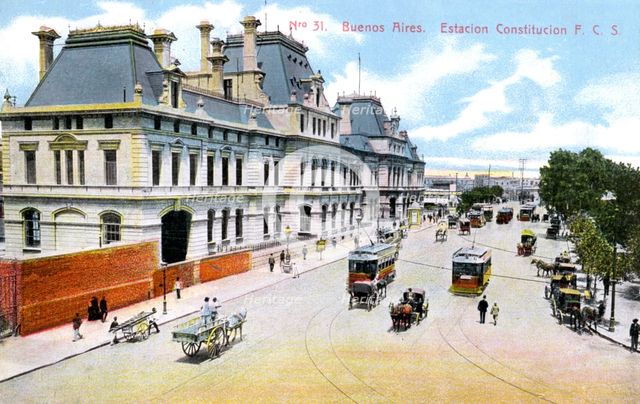 Constitution Station, Buenos Aires, Argentina, c1900s. Artist: Unknown