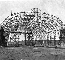 Constructing A "Garage" For A "Zeppelin", 1909. Creator: Parks