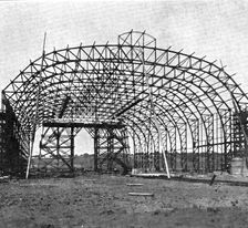 Constructing A "Garage" For A "Zeppelin", 1909. Creator: Parks