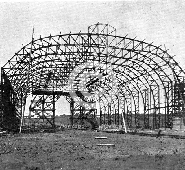 Constructing A "Garage" For A "Zeppelin", 1909. Creator: Parks.