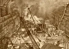 Constructing a Dry Dock at Swansea c1930. Creator: Unknown
