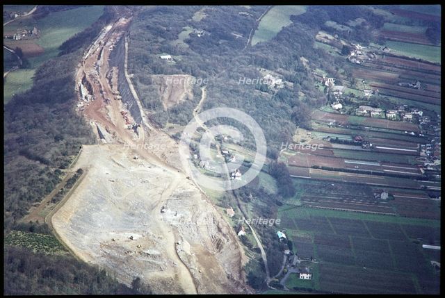 Construction of M5 motorway, Court Hill, Clevedon, Somerset, 1971. Creator: Jim Hancock.