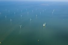 Construction of new wind turbine at Kentish Flats Offshore Wind Farm, 2015. Creator: Historic England