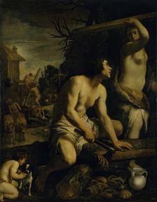 Construction of Noah's Ark, 1608. Creator: Guido Reni