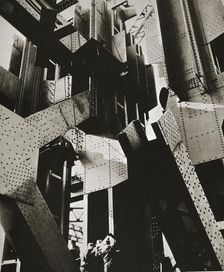 Construction of one of the towers of the George Washington Bridge, New York, USA, late 1920s