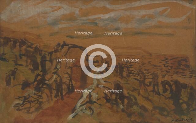 Construction of a trench, 1914-1918. Creator: Ladislav Mednyanszky.