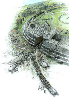Construction of Avebury Stone Circle, Wiltshire, 3rd millennium BC, (c1990-2010) Artist: Ivan Lapper