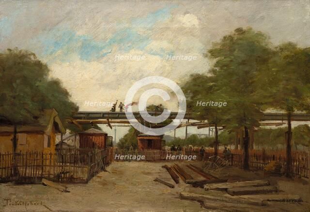 Construction of an Elevated Railway: Bridge over the Cours de Vincennes, 1888. Creator: Paul Désiré Trouillebert (French, 1829-1900).