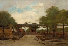 Construction of an Elevated Railway: Bridge over the Cours de Vincennes, 1888. Creator: Paul Désiré Trouillebert (French, 1829-1900)