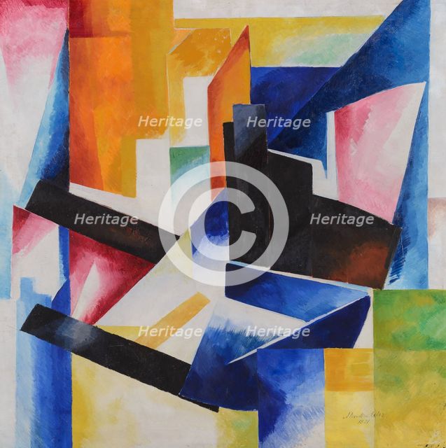 Construction of color planes, 1921.