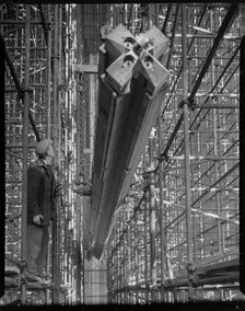 Construction of Coventry Cathedral, West Midlands, 1960. Creator: John Laing