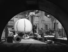 Construction of deep sea inspection chambers, Markham & Co, Chesterfield, Derbyshire, 1966. Creator: Michael Walters
