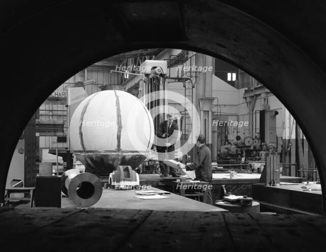 Construction of deep sea inspection chambers, Markham & Co, Chesterfield, Derbyshire, 1966. Artist: Michael Walters