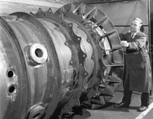 Construction of deep sea inspection chambers, Markham & Co, Chesterfield, Derbyshire, 1966. Creator: Michael Walters