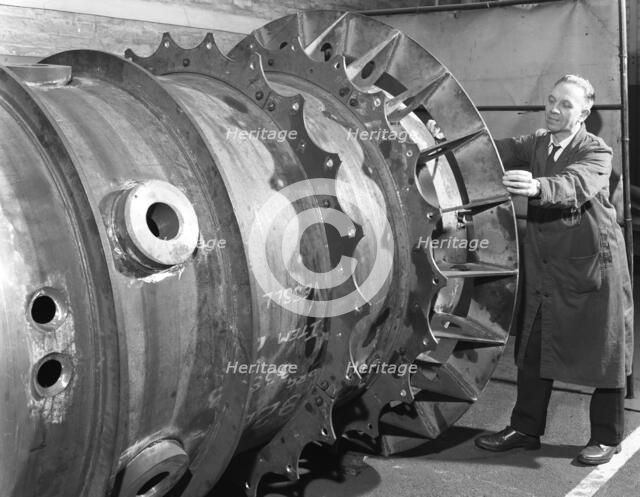 Construction of deep sea inspection chambers, Markham & Co, Chesterfield, Derbyshire, 1966. Artist: Michael Walters
