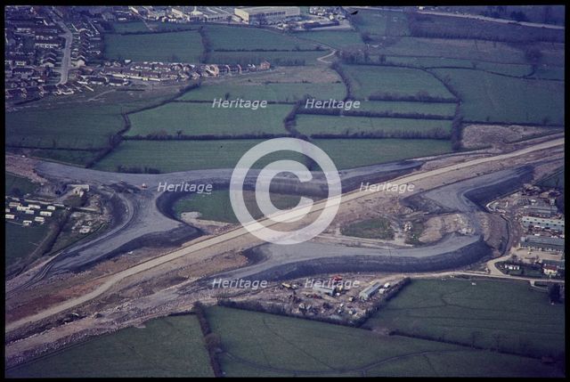 Construction of Junction 20, M5 motorway, Clevedon, Somerset, 1971. Creator: Jim Hancock.