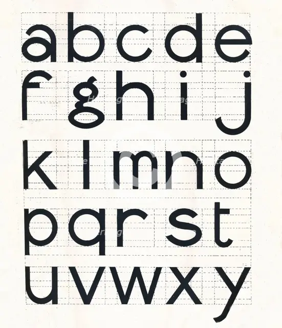 'Construction of Lower-Case Letters', 1917.