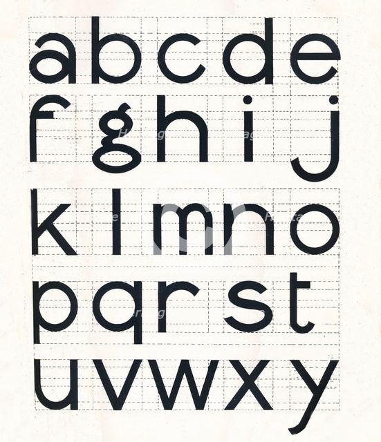 'Construction of Lower-Case Letters', 1917.