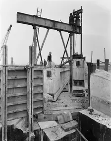 Construction of the Birmingham to Preston Motorway (M6), Staffordshire, 01/05/1962. Creator: John Laing plc