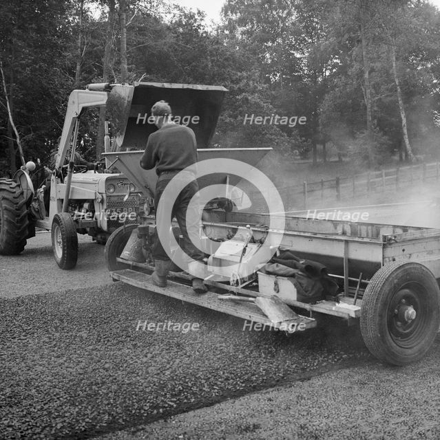 Construction of the Birmingham to Preston Motorway (M6), Staffordshire, 20/08/1962. Creator: John Laing plc.