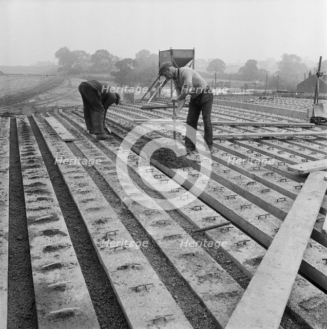 Construction of the Birmingham to Preston Motorway (M6), Staffs, 20/09/1961 Creator: John Laing plc.