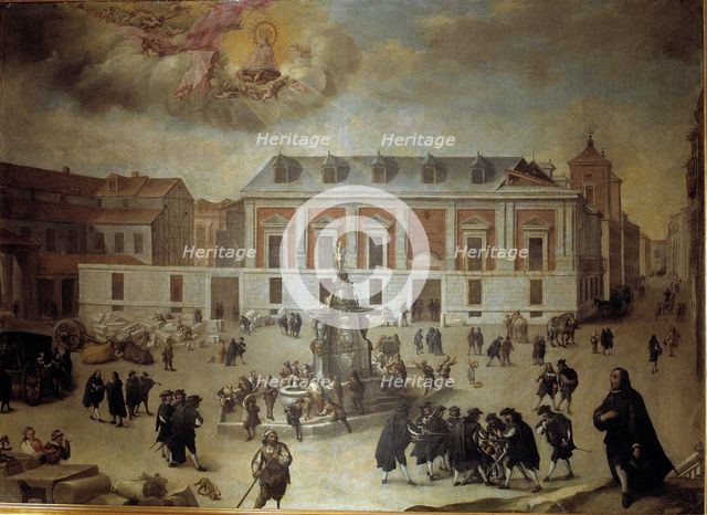 Construction of the Casa de la Villa (Town hall).