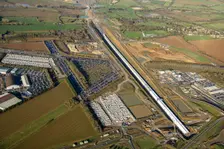 Construction of the Chipping Warden Green Tunnel on the HS2 railway line, West Northants, 2024. Creator: Damian Grady