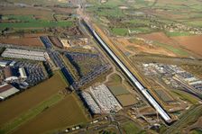 Construction of the Chipping Warden Green Tunnel on the HS2 railway line, West Northants, 2024. Creator: Damian Grady