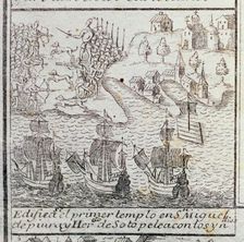 Construction of the first Christian church in San Miguel de Piura (Peru), city founded by Pizarro…